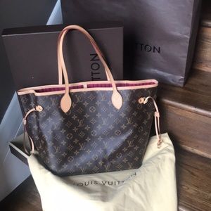 Neverfull Mm Monogram Pivoine and Pouch